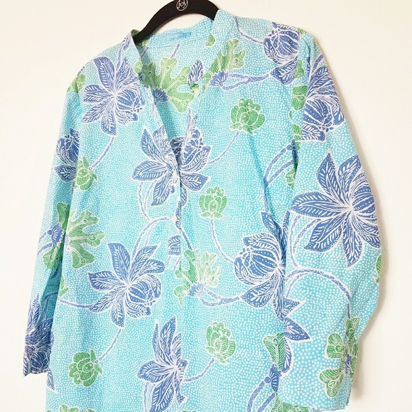 J. MCLAUGHLIN Floral Print Tunic Top S. - Picture 3 of 6